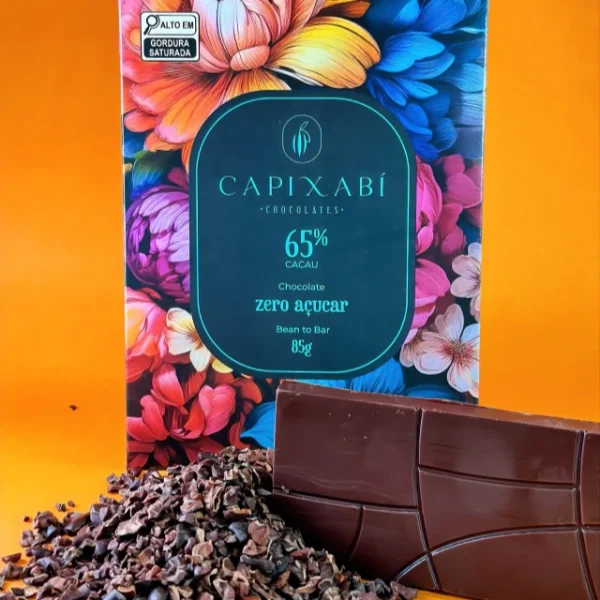Chocolate 65% cacau zero açúcar 85g Capixabí – intenso, equilibrado e sem culpa