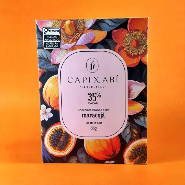 Chocolate branco com maracujá 85g Capixabí3 Chocolate branco com maracujá 85g Capixabí – cremoso, tropical e irresistível - Imagem 3